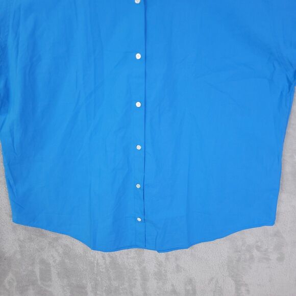 Rails JoJo Top Blouse Womens Blue XL Cuffed Short Sleeve Button Up Collared - Picture 2 of 14